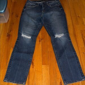 Silver Jeans Women's Straight Leg Jeans - Dark Blue